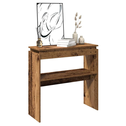 Console Table Old Wood 102x30x80 cm Engineered Wood