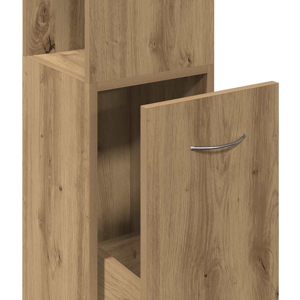 Bathroom Cabinet Artisan Oak 25x25x170 cm Engineered Wood