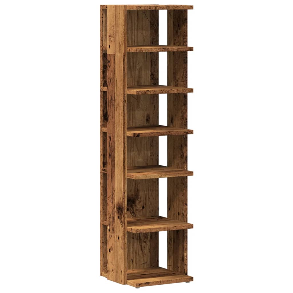 Shoe Cabinet Old Wood 28x27x102 cm Engineered Wood