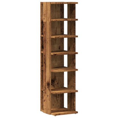 Shoe Cabinet Old Wood 28x27x102 cm Engineered Wood