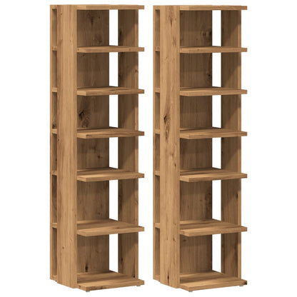 Shoe Cabinets 2 pcs Artisan Oak 28x27x102 cm Engineered Wood