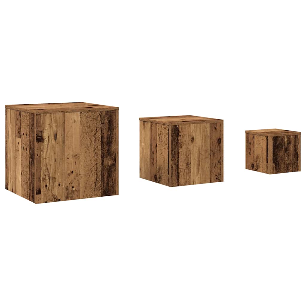 Side Tables 3 pcs Artisan Oak Engineered Wood