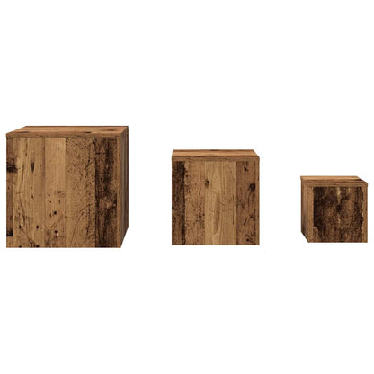 Side Tables 3 pcs Artisan Oak Engineered Wood