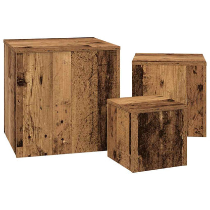 Side Tables 3 pcs Artisan Oak Engineered Wood