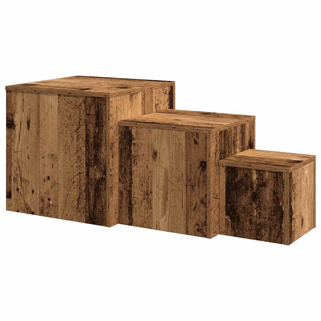 Side Tables 3 pcs Artisan Oak Engineered Wood