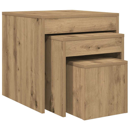 Nesting Tables 3 pcs Artisan Oak Engineered Wood