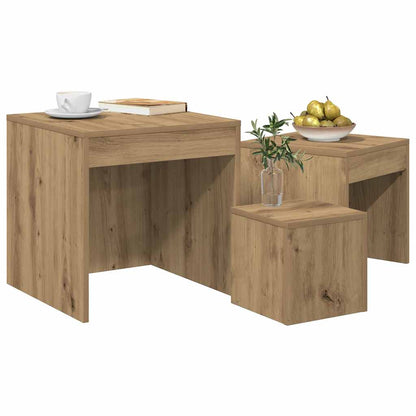 Nesting Tables 3 pcs Artisan Oak Engineered Wood
