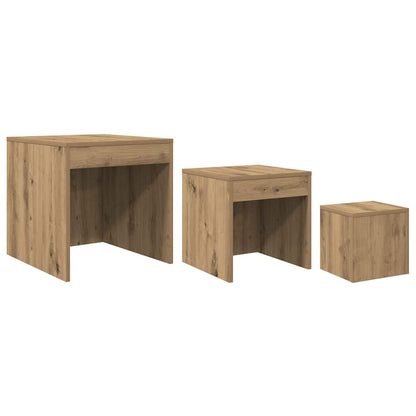 Nesting Tables 3 pcs Artisan Oak Engineered Wood