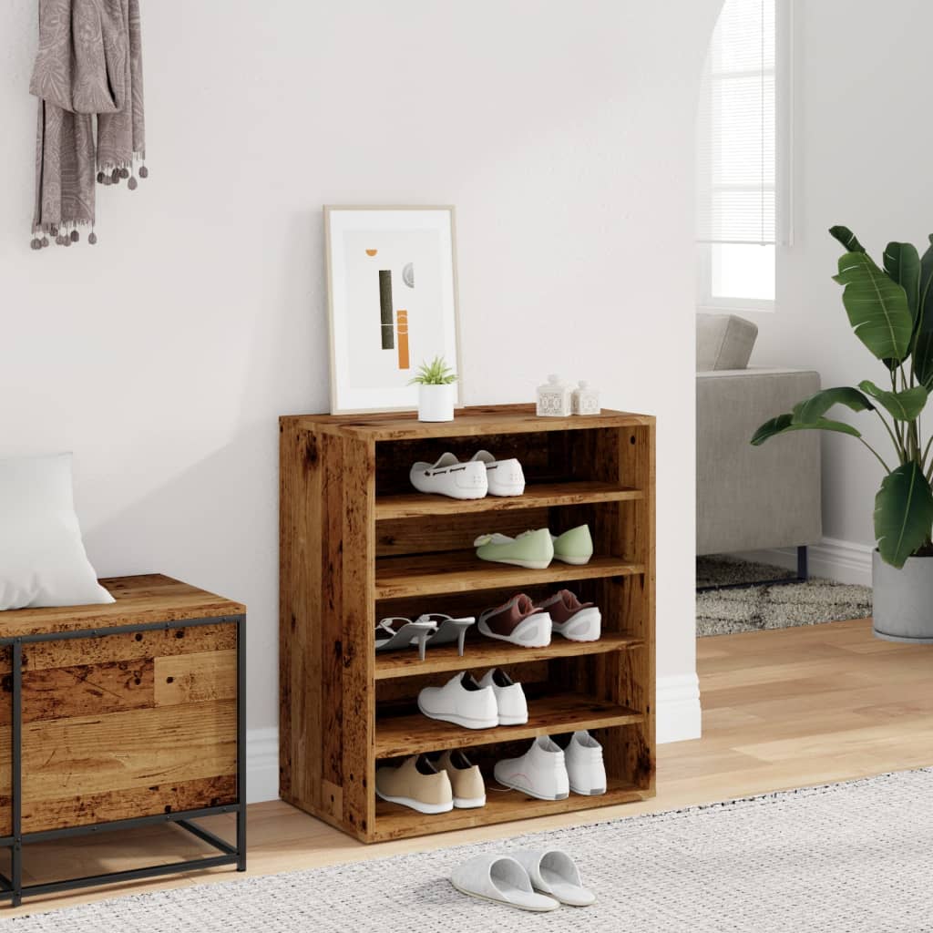 Shoe Cabinet Old Wood 60x35x70 cm Engineered Wood