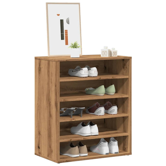 Shoe Cabinet Artisan Oak 60x35x70 cm Engineered Wood