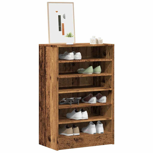 Shoe Cabinet Old Wood 60x35x92 cm Engineered Wood