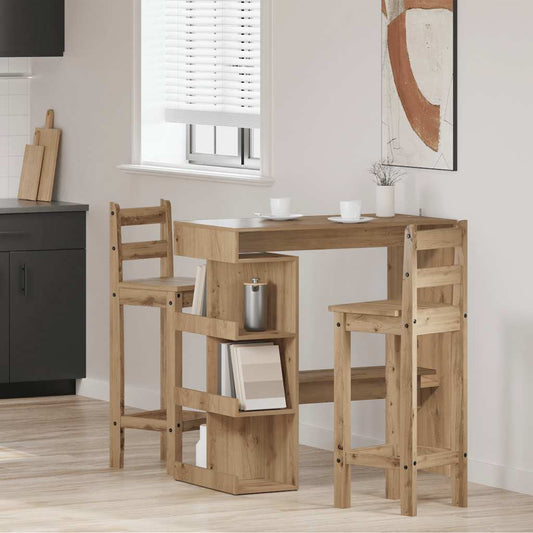 Bar Table with Storage Rack Artisan Oak 100x48x101.5 cm