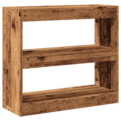 Book Cabinet/Room Divider Old Wood 80x30x72 cm