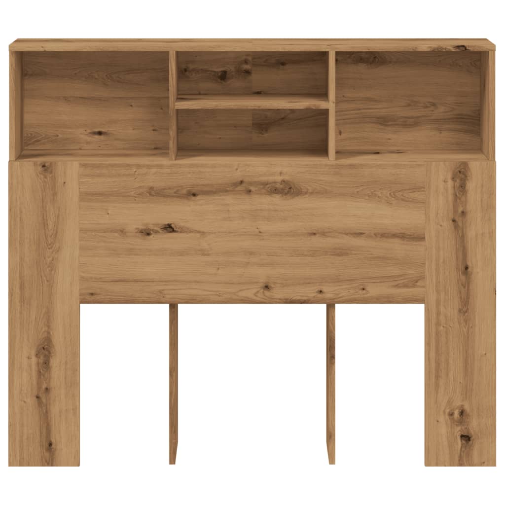 Headboard Cabinet Artisian Oak 120x19x103.5 cm Engineered Wood