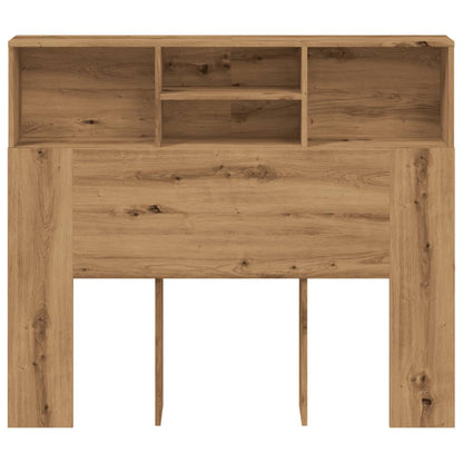 Headboard Cabinet Artisian Oak 120x19x103.5 cm Engineered Wood