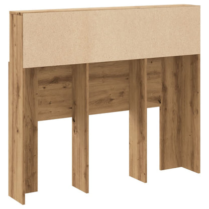Headboard Cabinet Artisian Oak 120x19x103.5 cm Engineered Wood