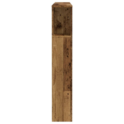 Headboard Cabinet Old Wood 140x18.5x102.5 cm Engineered Wood