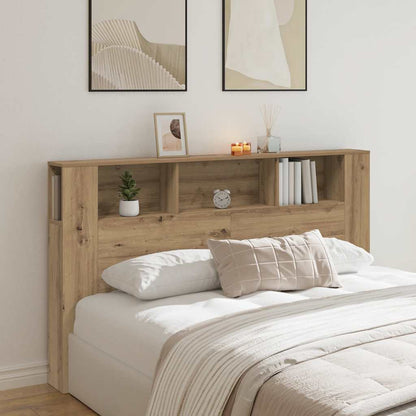 Headboard Cabinet Artisian Oak 180x18.5x102.5 cm Engineered Wood