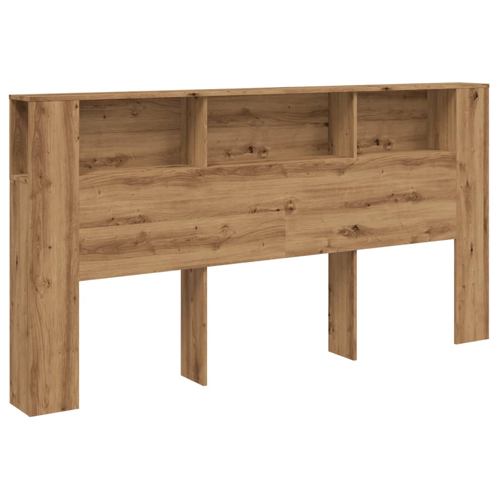 Headboard Cabinet Artisian Oak 200x18.5x102.5 cm Engineered Wood