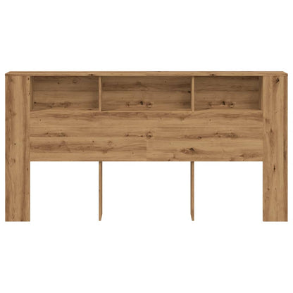 Headboard Cabinet Artisian Oak 200x18.5x102.5 cm Engineered Wood