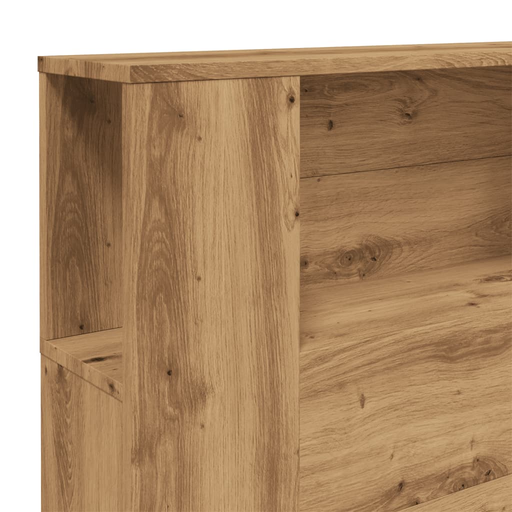 Headboard Cabinet Artisian Oak 200x18.5x102.5 cm Engineered Wood