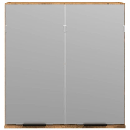 Bathroom Mirror Cabinet Artisan Oak 64x20x66.5 cm Engineered Wood