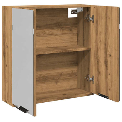 Bathroom Mirror Cabinet Artisan Oak 64x20x66.5 cm Engineered Wood