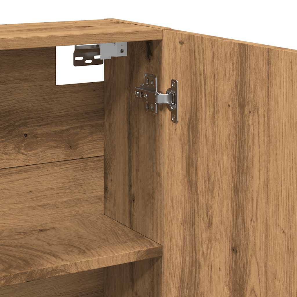 Bathroom Mirror Cabinet Artisan Oak 64x20x66.5 cm Engineered Wood