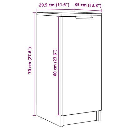 Shoe Cabinet Artisan Oak 29.5x35x70 cm Engineered Wood