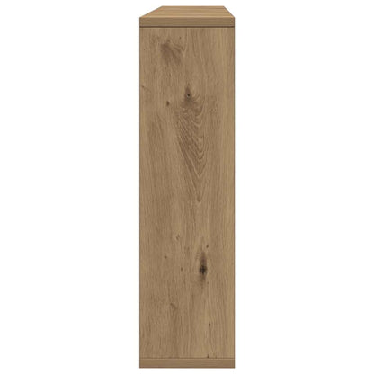Mirror Cabinet with LED Artisan Oak 76x15x55 cm Engineered Wood