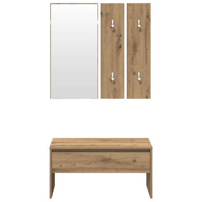 Hallway Furniture Set Artisan Oak Engineered Wood