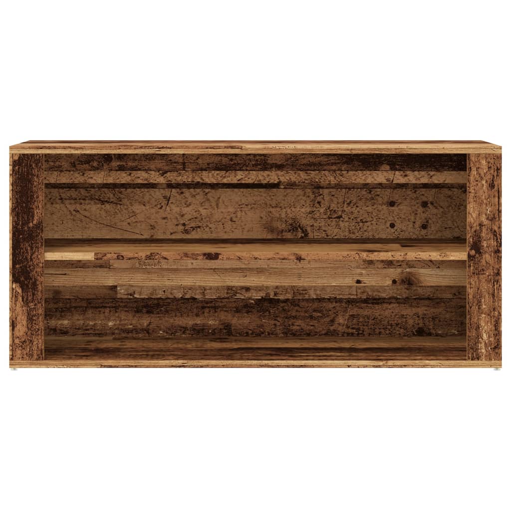 Shoe Bench Old Wood 100x35x45 cm Engineered Wood