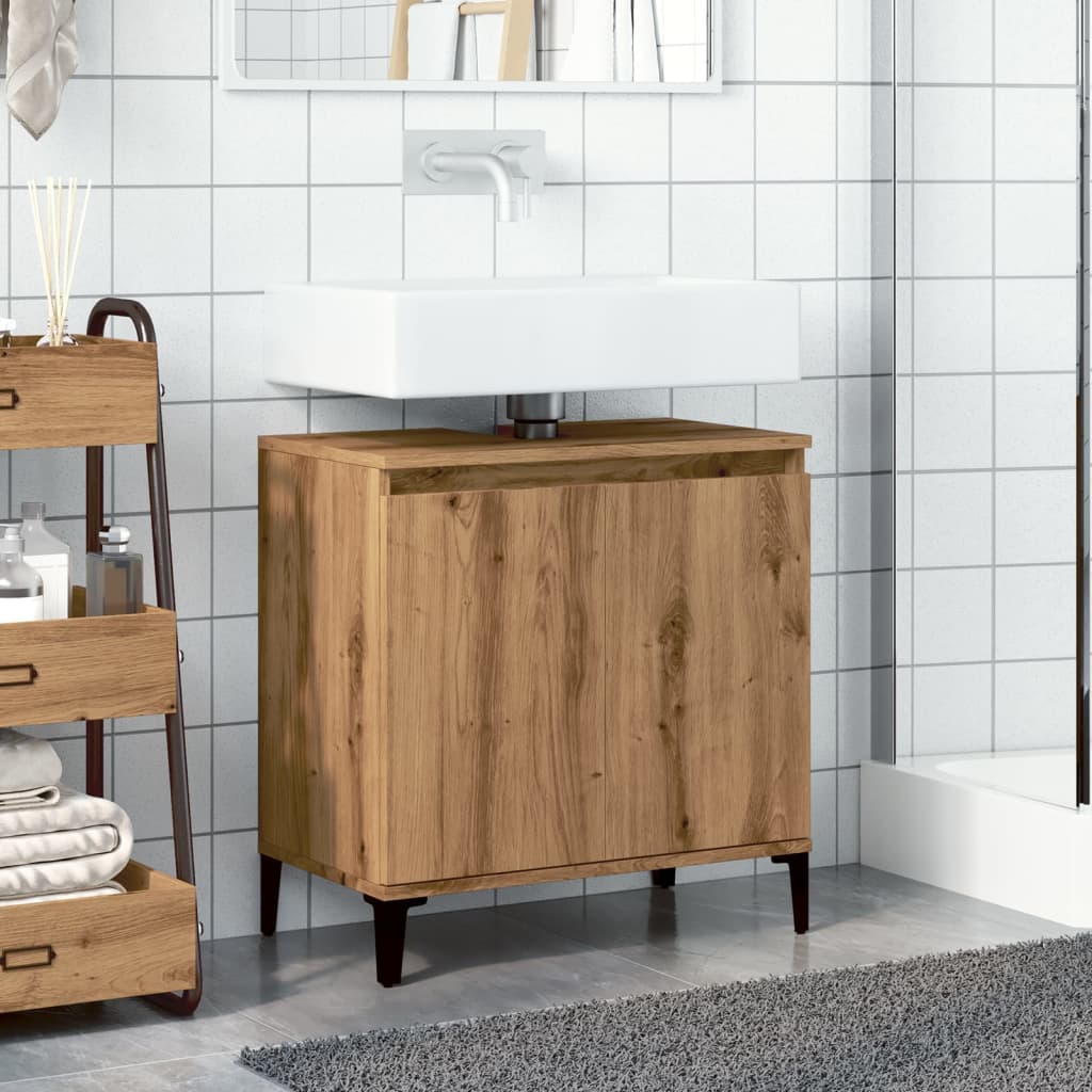 Sink Cabinet Artisan Oak 58x33x60 cm Engineered Wood