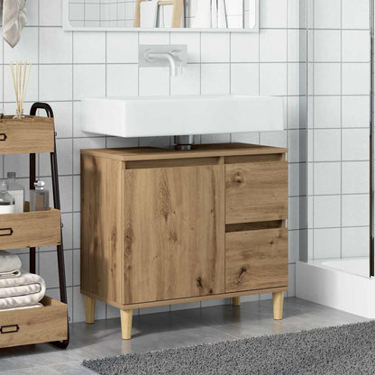 Sink Cabinet Artisan Oak 65x33x60 cm Engineered Wood