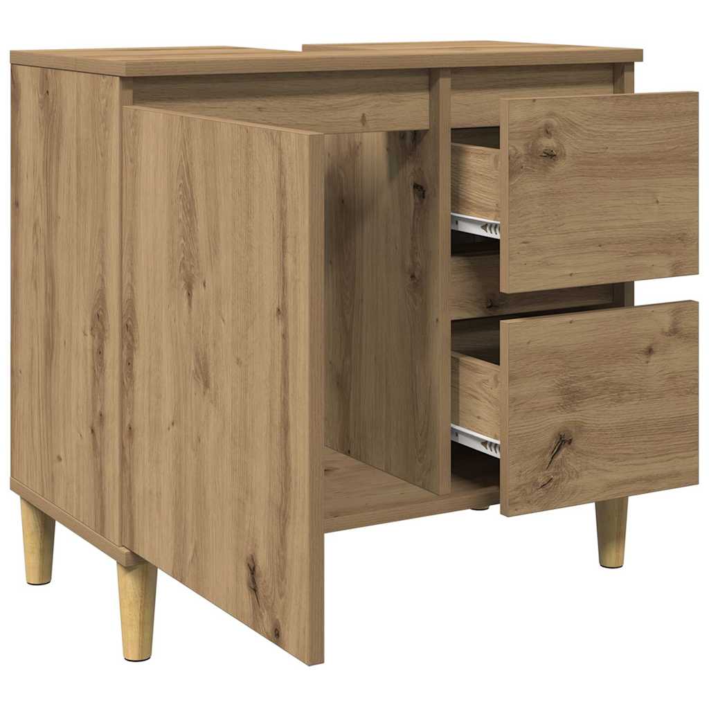 Sink Cabinet Artisan Oak 65x33x60 cm Engineered Wood