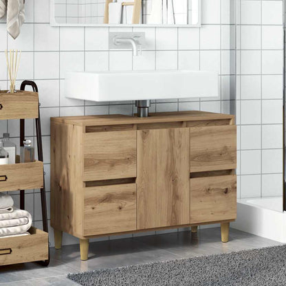 Sink Cabinet Artisan Oak 80x33x60 cm Engineered Wood