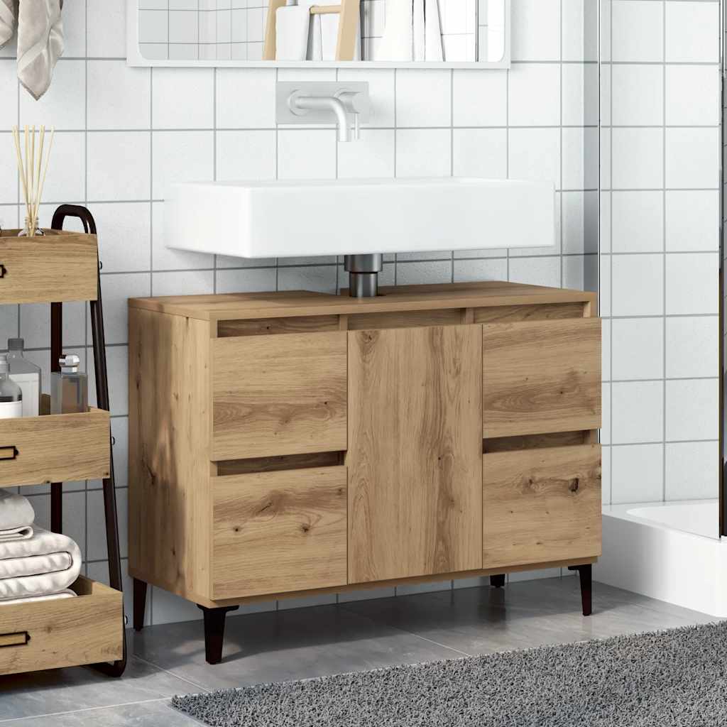 Sink Cabinet Artisan Oak 80x33x60 cm Engineered Wood