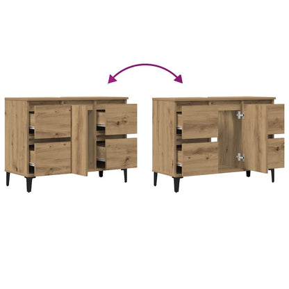 Sink Cabinet Artisan Oak 80x33x60 cm Engineered Wood