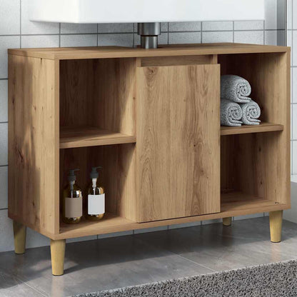 Bathroom Cabinet Artisian Oak 80x33x60 cm Engineered Wood