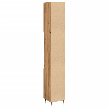 Bathroom Cabinet Artisan Oak 30x30x190 cm Engineered Wood