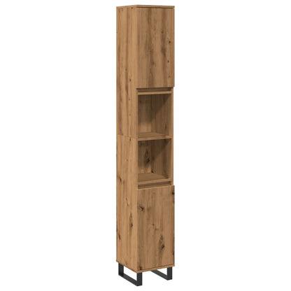 Bathroom Cabinet Artisan Oak 30x30x190 cm Engineered Wood