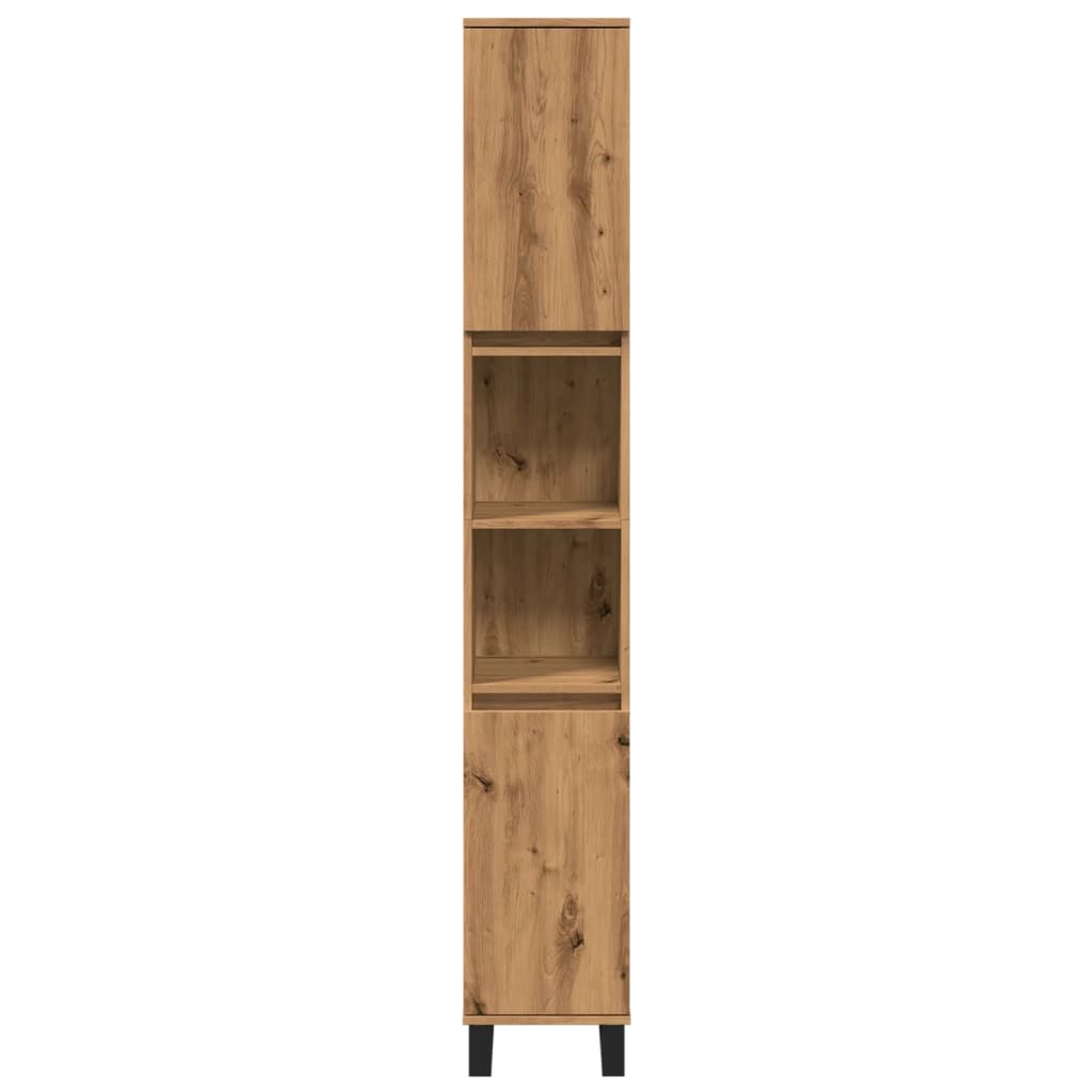Bathroom Cabinet Artisan Oak 30x30x190 cm Engineered Wood