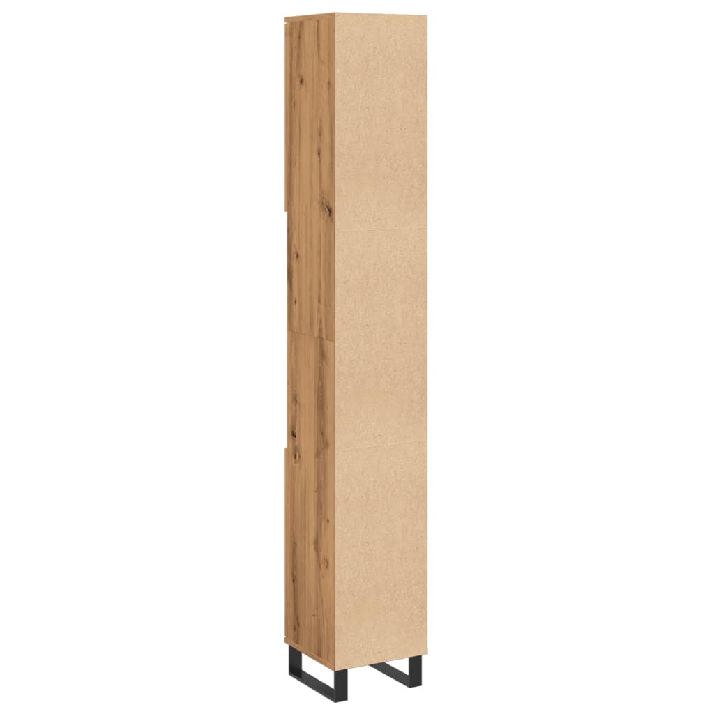 Bathroom Cabinet Artisan Oak 30x30x190 cm Engineered Wood