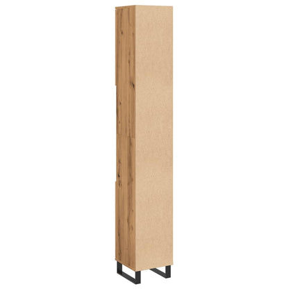 Bathroom Cabinet Artisan Oak 30x30x190 cm Engineered Wood