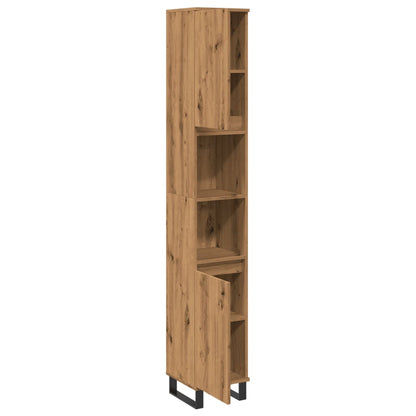 Bathroom Cabinet Artisan Oak 30x30x190 cm Engineered Wood
