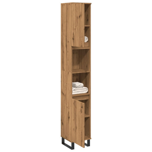 Bathroom Cabinet Artisan Oak 30x30x190 cm Engineered Wood