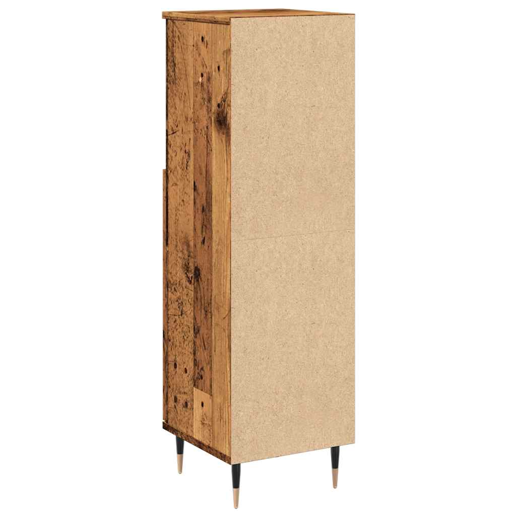 Bathroom Cabinet Old Wood 30x30x100 cm Engineered Wood