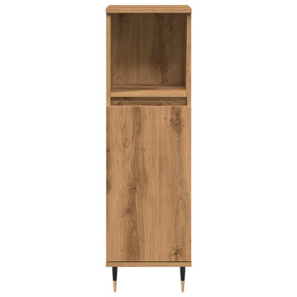 Bathroom Cabinet Artisan Oak 30x30x100 cm Engineered Wood