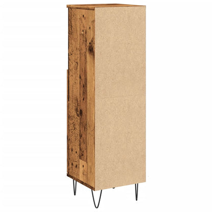 Bathroom Cabinet Old Wood 30x30x100 cm Engineered Wood