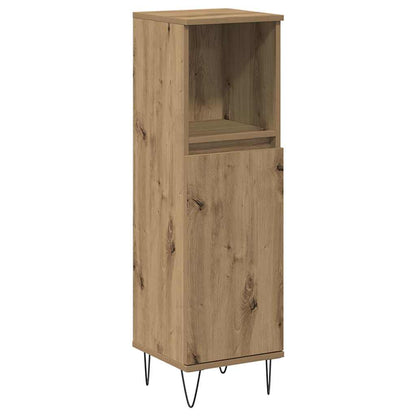 Bathroom Cabinet Artisan Oak 30x30x100 cm Engineered Wood